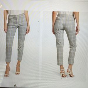 Amanda & Chelsea Check Print Cropped Ponte Pants Size 2